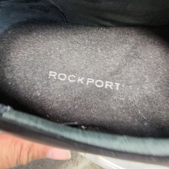Rockport Shoes Mens Size 9.5 Margin Black Leather Lace Up Oxford *GUC* main image 3